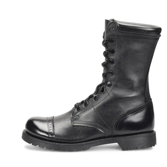 Nice Carolina Jump Boots Black Leather Made In Usa Sz 8 Paratrooper